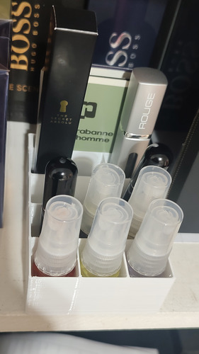 Porta Decant O Perfumero De 12 Decants +testers 5cm De Alto Blanco