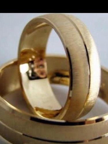 Imagen 3 de 6 de Anillos Boda Plata Baño Oro Matrimonio Novia Oferta