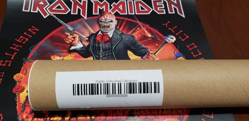 Iron Maiden Litografía Nights Of The Dead Oficial