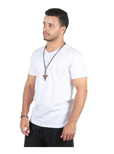 Imagem 3 de 10 de Kit/ Un 2 Camisa Gola V Blusa Masculina Camisetas Basicas