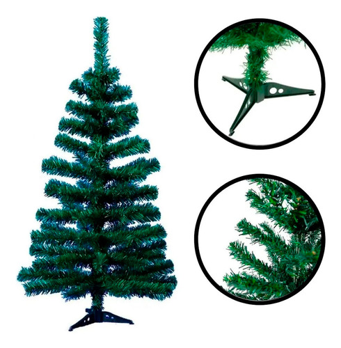 Árvore De Natal Pinheiro Luxo Pequena Decoração 90cm Verde