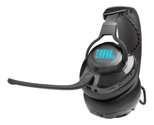 Auriculares Gamer Jbl Quantum 600 Rgb Wireless Negros Color Negro Color de la luz Naranja oscuro