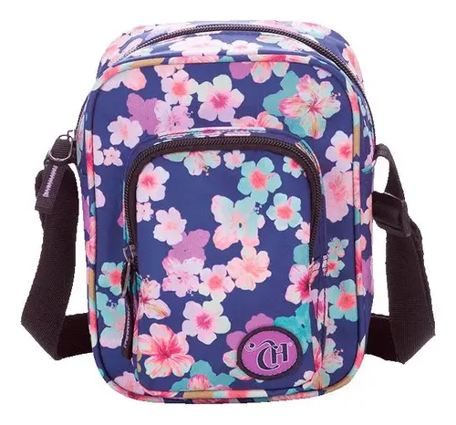 Bolsa Cross Pequena Capricho X04 - Floral Azul