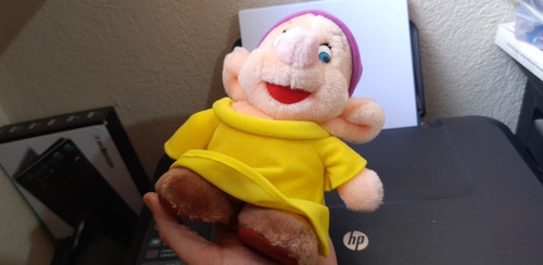 Disneyland World Snow White Seven Dwarfs Dopey Plush 21 Cms (Usado)