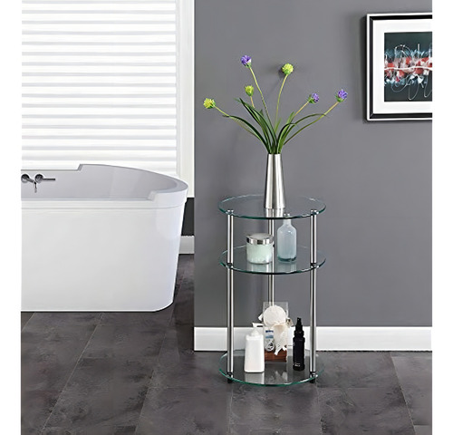 Convenience Concepts Designs2go Goaccsense 3tier Round Glass