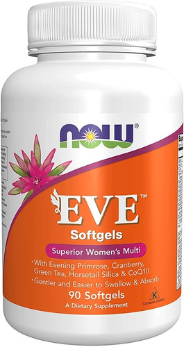 Now Foods Eve Multivitamínico Superior P/ Mujeres 90caps Sfn Sabor Sin sabor