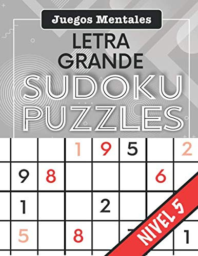 Letra Grande Sudoku Puzzles - Nivel 5 - Juegos Mentales: Dif