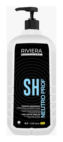 Shampoo Neutro Riviera Profesional 5l Previo A Tratamientos