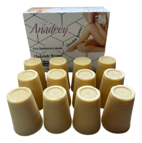 Kit Com 2 Cera Anadrey Chocolate Branco 960g
