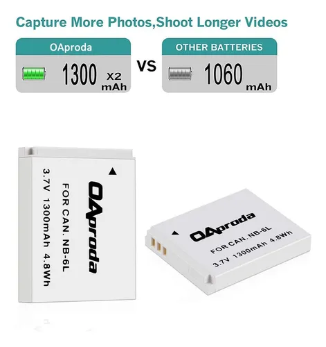 Batería Y Cargador Para Canon Powershot Sx530 Hs, Paquete De