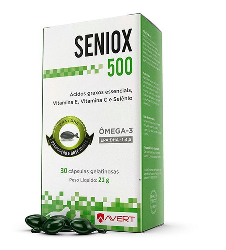 Suplemento Seniox Com Ômega-3 - 500mg Com 30 Cápsulas