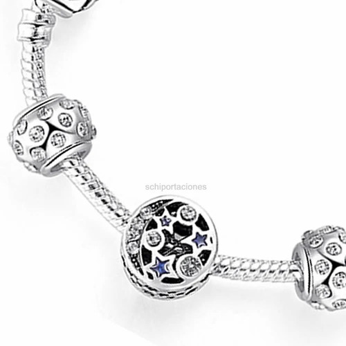 Set M7 Colgante Llamador De Ángel + Pulsera Bañada Plata
