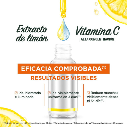 Sérum Express Aclara Booster sérum anti manchas Garnier Skin Active día/noche para todo tipo de piel de 30mL