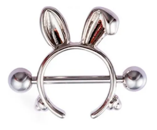 Piercing Pezón Nipple Rabbit Conejo Acero Quirúrgico Pw3z