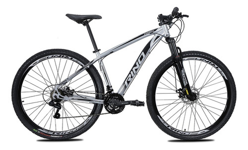 Bicicleta Rino Everest 29 Freio Disco 21v Câmbios Shimano Cor Prata Tamanho do quadro 21