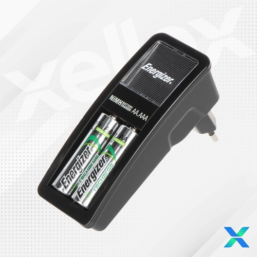 Imagen 4 de 10 de Combo Cargador Energizer Mini + 2 Pilas Aa + 6 Pilas Aaa Rec