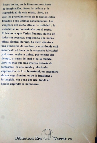 Libro, Aura, Carlos Fuentes 