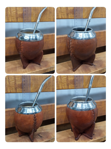 Imagen 5 de 10 de Mate Uruguayo Camionero / Torpedo +bombilla Pico Loro | Yuco