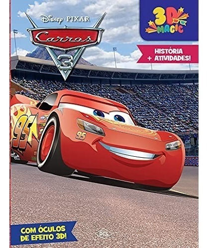 Livro Disney - 3d Magic - Carros 3 - Com Oculos 3d