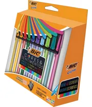 Comprar Kit Colores y Sentimientos Bolígrafos Bic x10 Lapiceras Biromes Surtidas Fashion