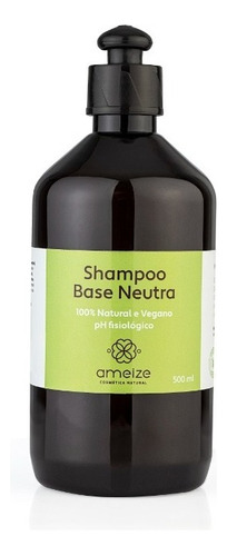  Shampoo Neutro Para Personalizar Natural E Vegano 500 Ml