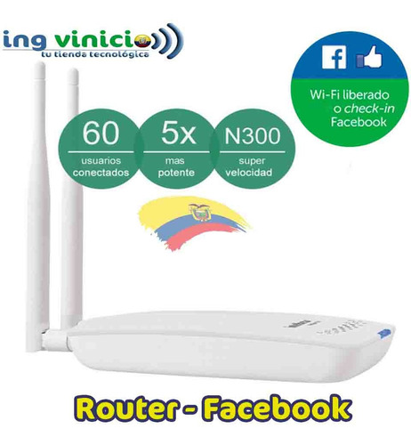 Router Wireless Intelbras Hotspot 300 Facebook 60 Usuarios