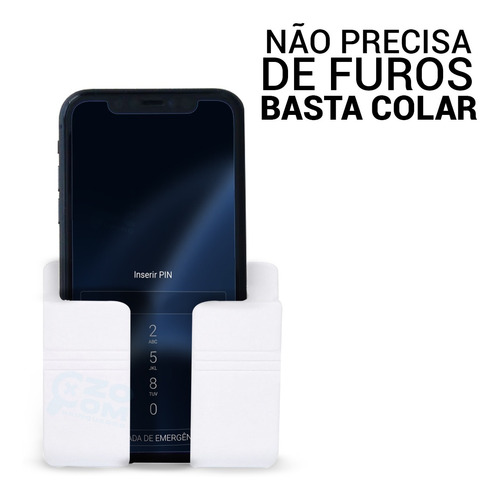 Suporte Porta Celular Adesivo Perto Da Tomada Para Carregar