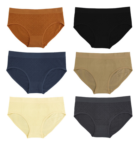 Calzón Bikini Corte Juvenil Mujer Microfibra Suave 12 Piezas