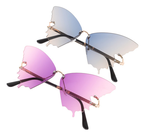 Q Aa Gafas De Sol Sin Marco Con Diamantes De Imitación, 2