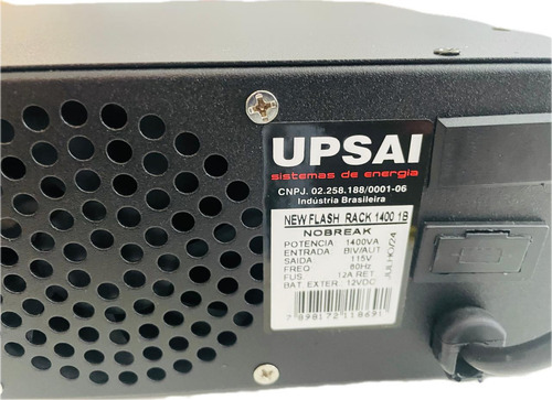 Nobreak Rack 19 New Flash Ups 1400va Bivolt 115v Upsai Iso