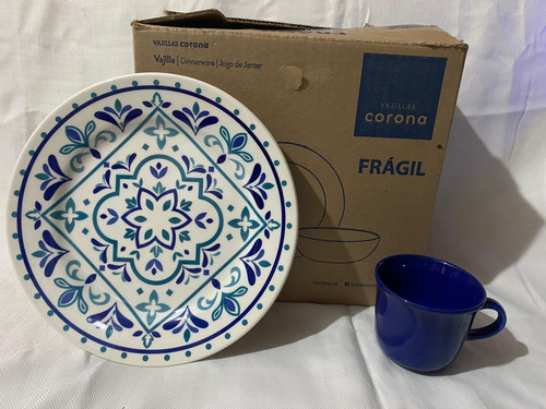 Vajillas Marca Corona De 2 Puestos Y 6 Piezas Dinnerware 