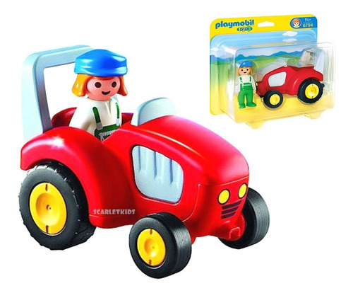 Playmobil 123 Tractor Con Niño 6794 Original Scarlet Kids