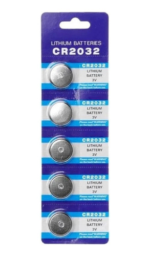 Pack 5 Pilas De Litio Cr2032 2016 2025baterias