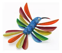 Comprar Alebrijes Paq De 3 Colibríes Multicolor De Madera Arte Oaxac