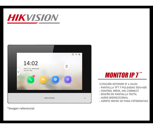 Videoportero Ip Full Hd Ds-kis602 3 Monitores Ip Llamada App