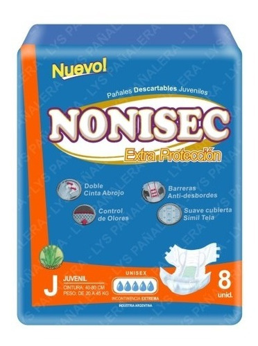 32 Pañales Nonisec Extra Protección Talle Juvenil