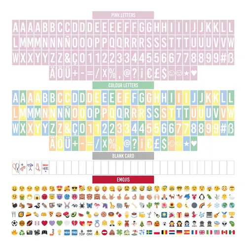 Cinema Light Box Bonnyco Pink W/ 400 Letters & Emojis + 2 Ma