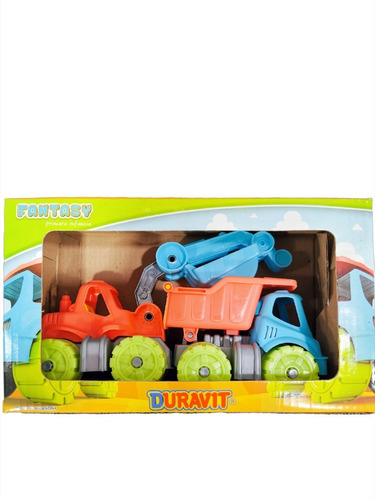 Set De Camión Frontal Y Retro Excavadora Infantil Duravit