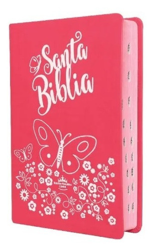 Biblia Reina Valera 1960 Letra Grande Fucsia Mariposas