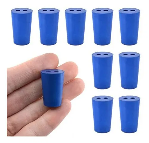 comprar 10pk Neopreno Tapones, 2 Agujeros - Astm - Tamaño # 0-13mm E
