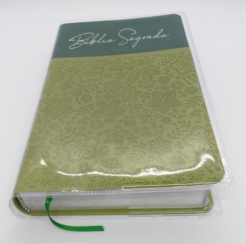 Imagem 2 de 9 de Bíblia Letra Gigante Sbb Verde Oliva + Índice + Capa Brinde
