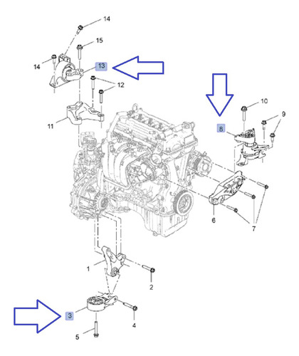 Soportes Transmisión Aveo T/a Ng 1.5 2018 2019 2020 2021