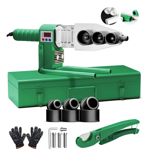 Saldatrice Per Tubi Acqua Professionale 1500 W, 3 Testine 20/25/32 Mm, Controllo Preciso Di Temperatura – Per PPR, PE, PP, HDPE