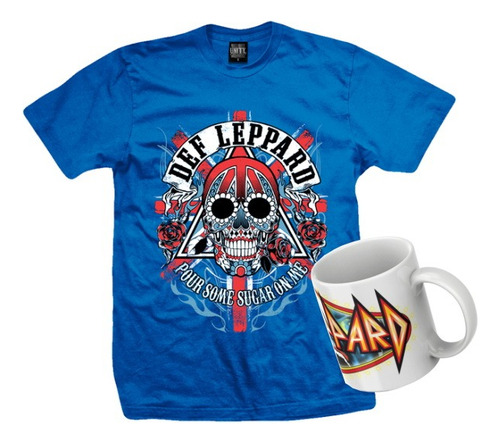 Combo Pack Remera Rock Def Leppard + Taza Ceramica Premium