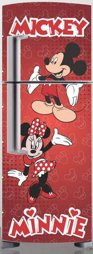 Adesivo Envelopar Porta Da Geladeira Freezer Mickey Minnie