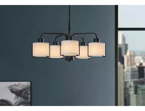 Lampara De Techo Colgante Ajustable Candelabro Con 5 Luces
