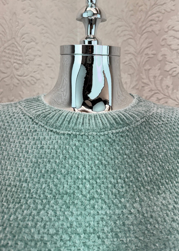 Sueter Cerrado Tejido Chenilla Extra Suave Cuello Redondo