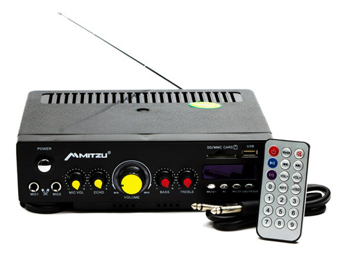 Amplificador Perifoneo Usb Y Sd Radiofm Efectoeco 150w Xari Color Negro Potencia de salida RMS 0 W