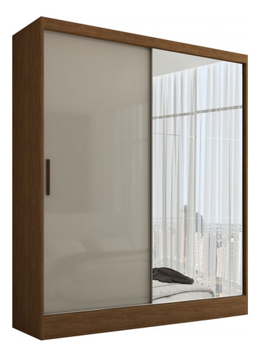 Guarda-roupa Solteiro Istambul 2 Portas Cinamomo/off White Cor Bege