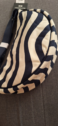 Bolsa Crossbody Uniqlo Original Japão Marimekko + Eco Bag Azul-escuro Ondas